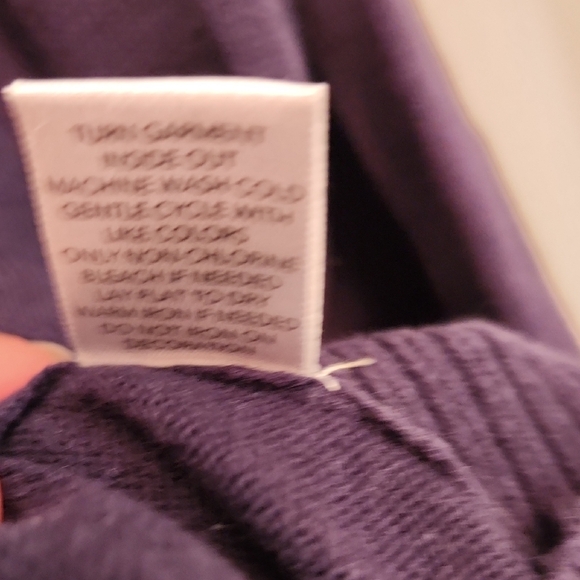 Christopher & Banks Navy Blue Cardigan with White Floral Accents - Picture 5 of 9